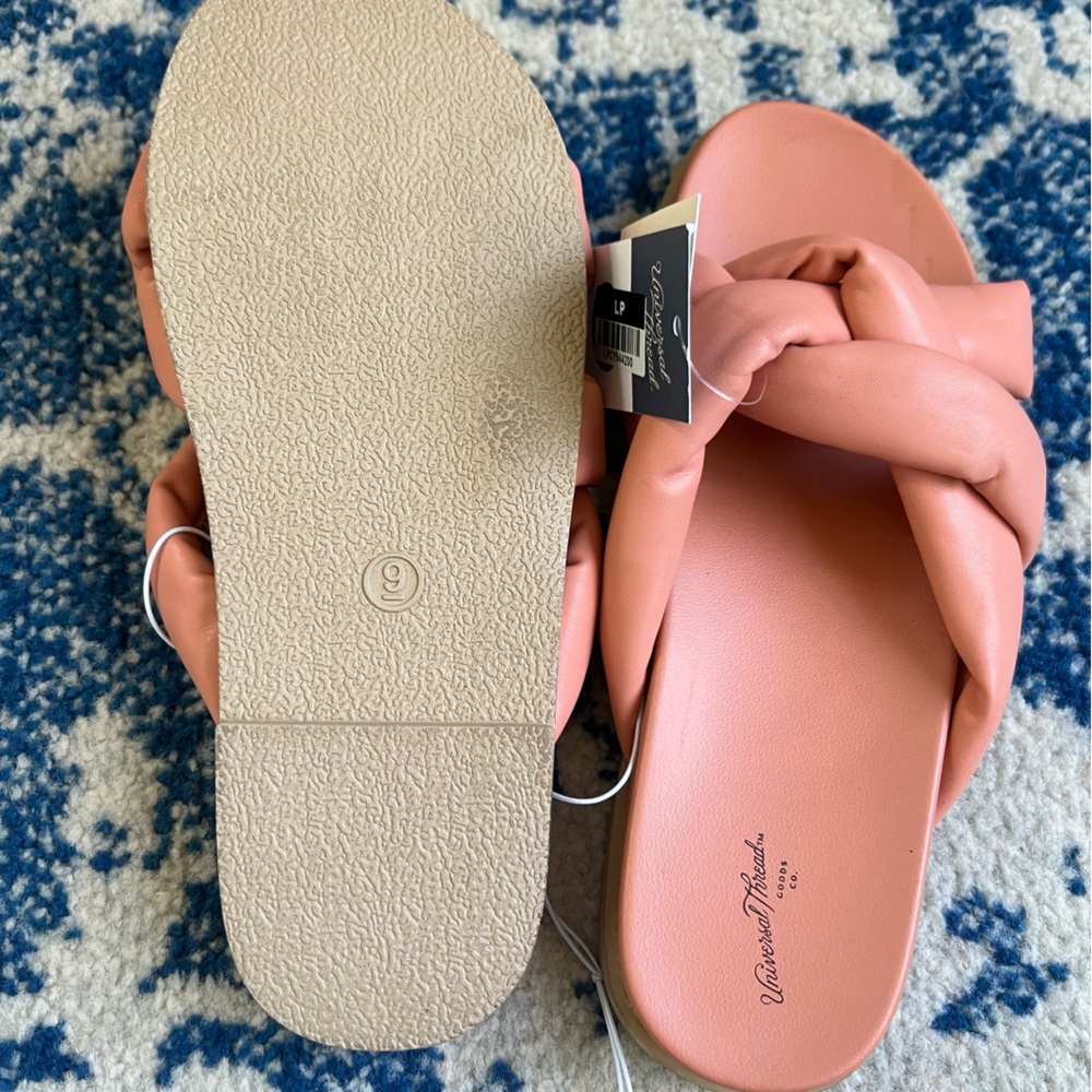Women's Cosette Padded Slide Sandals - Universal Thread™ Coral 9 - Picture 8 of 8